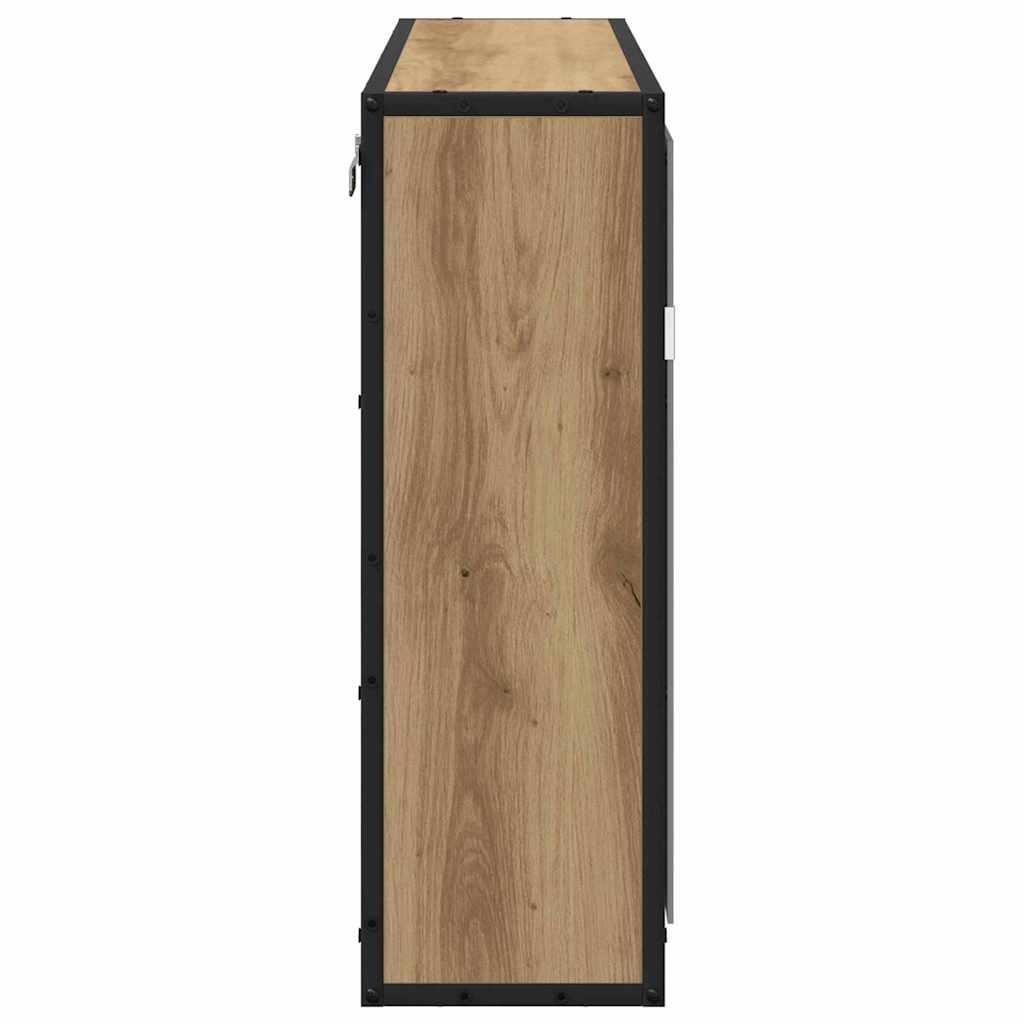 Badeværelsesspejlskab med hylde artisan eg 65 x 20 x 60 cm