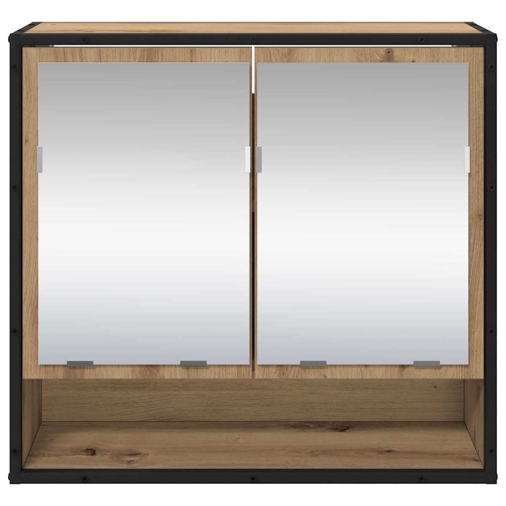 Badeværelsesspejlskab med hylde artisan eg 65 x 20 x 60 cm