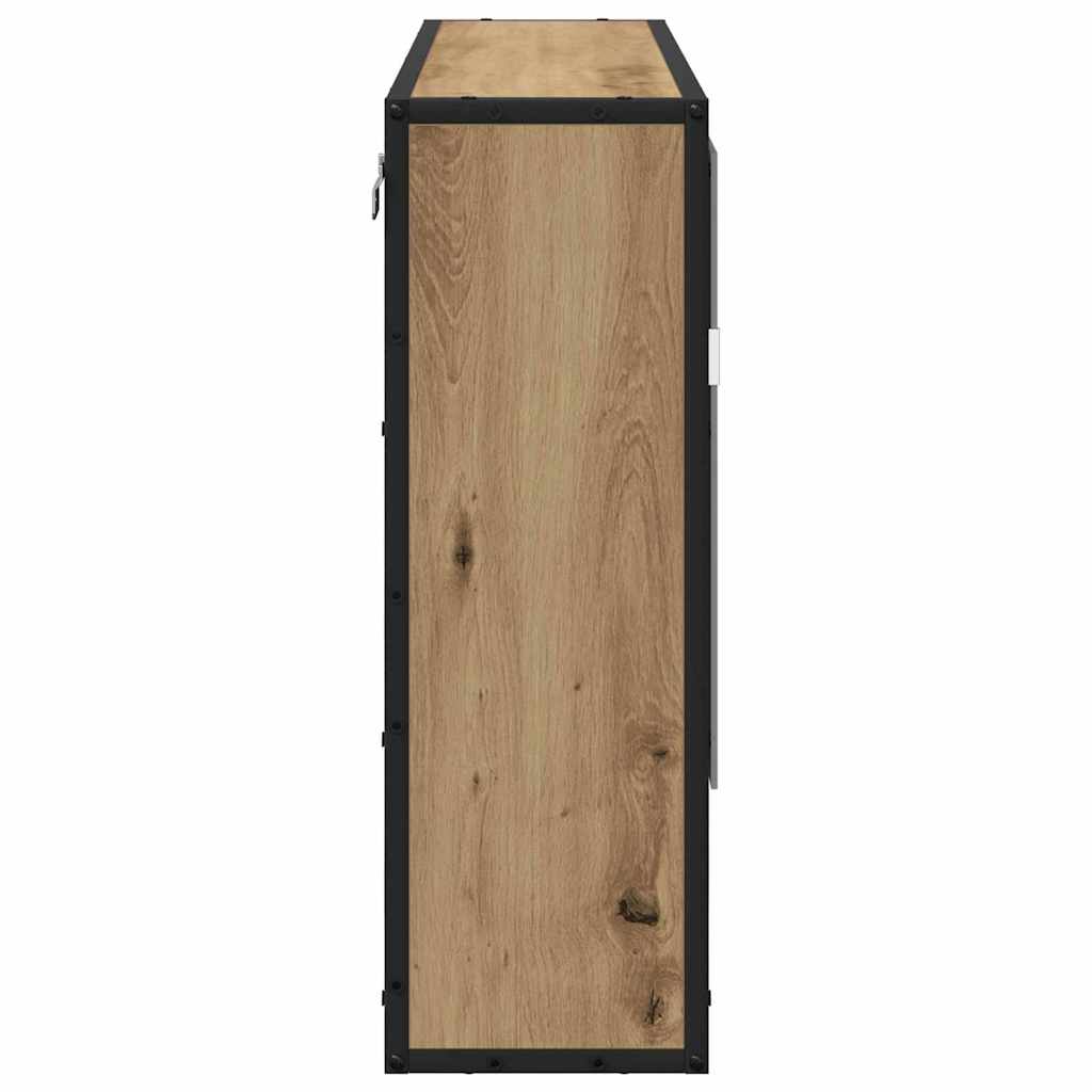 Badeværelsesspejlskab med hylde artisan eg 65 x 20 x 60 cm