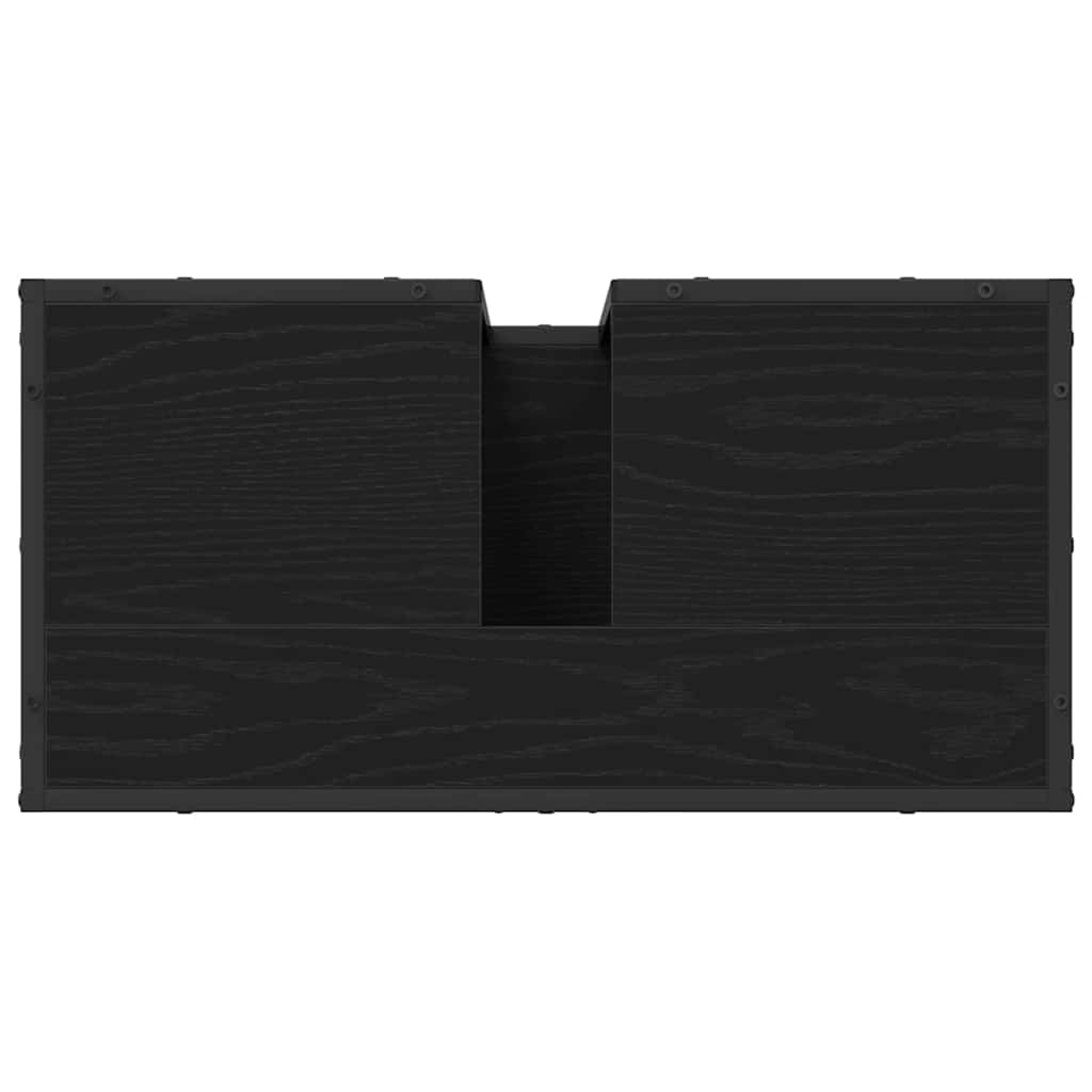 Badeværelsesskabsunder Sort eg 65 x 33 x 60 cm Konstrueret træ