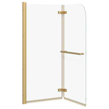 Bruser Indhegning Guld 120 x 140 cm ESG Glas og Aluminium