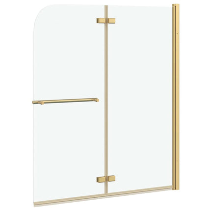 Bruser Indhegning Guld 120 x 140 cm ESG Glas og Aluminium