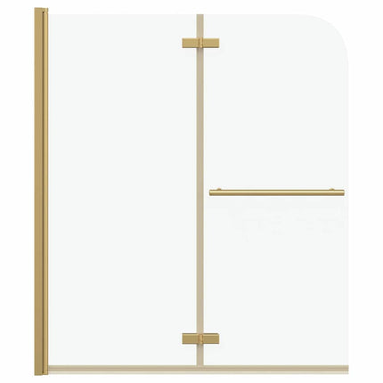 Bruser Indhegning Guld 120 x 140 cm ESG Glas og Aluminium