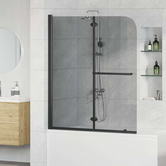 Bruser Indhegning Sort 95 x 140 cm ESG Glas og Aluminium