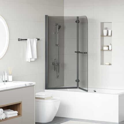 Bruser Indhegning Sort 95 x 140 cm ESG Glas og Aluminium
