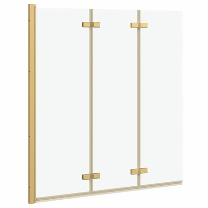 Foldbar Bruseafskærmning Guld 130 x 138 cm