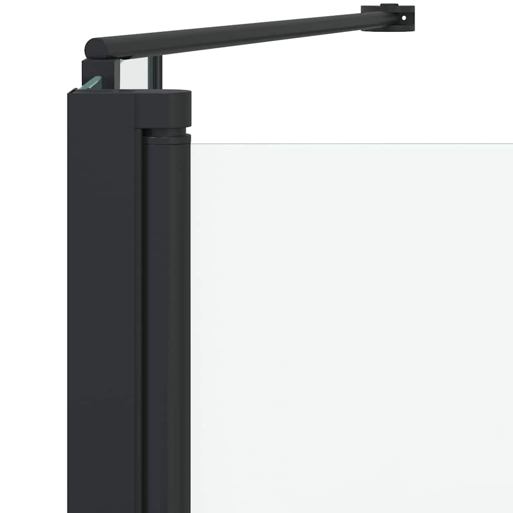 Badafskærmning Sort 120 x 67 x 129 cm Hærdet Glas og Aluminium