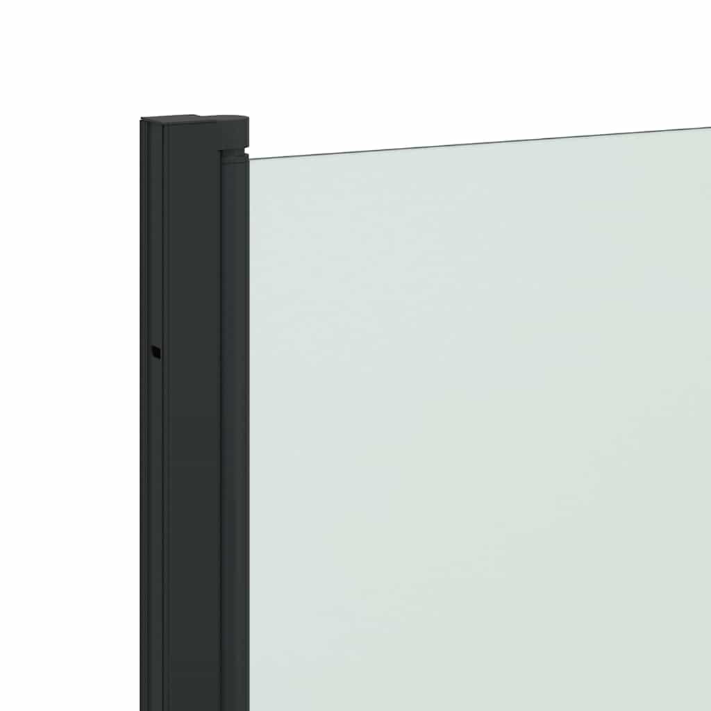 Bruser Indhegning Sort 130 x 138 cm ESG Glas og Aluminium