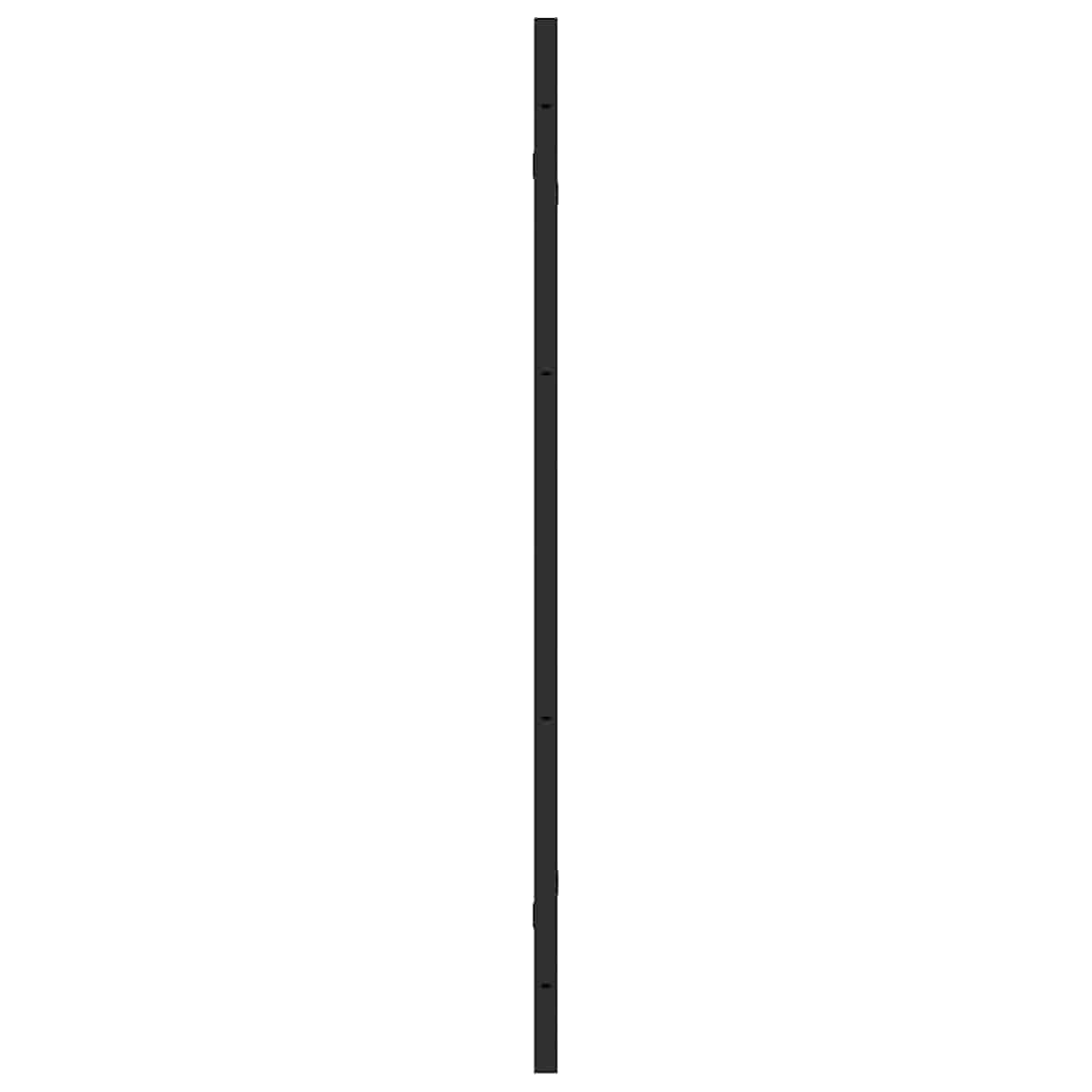 Bruser Indhegning Sort 130 x 138 cm ESG Glas og Aluminium