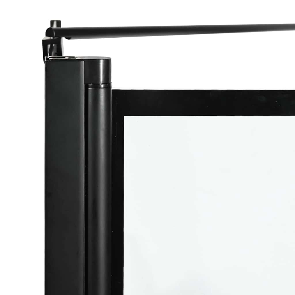 Bade Bruse skærm Sort og Gennemsigtig 80 x 68 x 128 cm