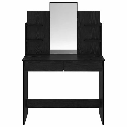 Klædebord med spejl Sort eg 96 x 39 x 142 cm Konstrueret træ
