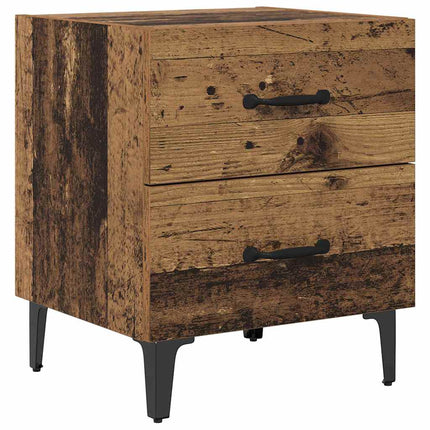 Sengeskab 2 stk. Gammelt træ 40 x 35 x 47,5 cm Konstrueret træ