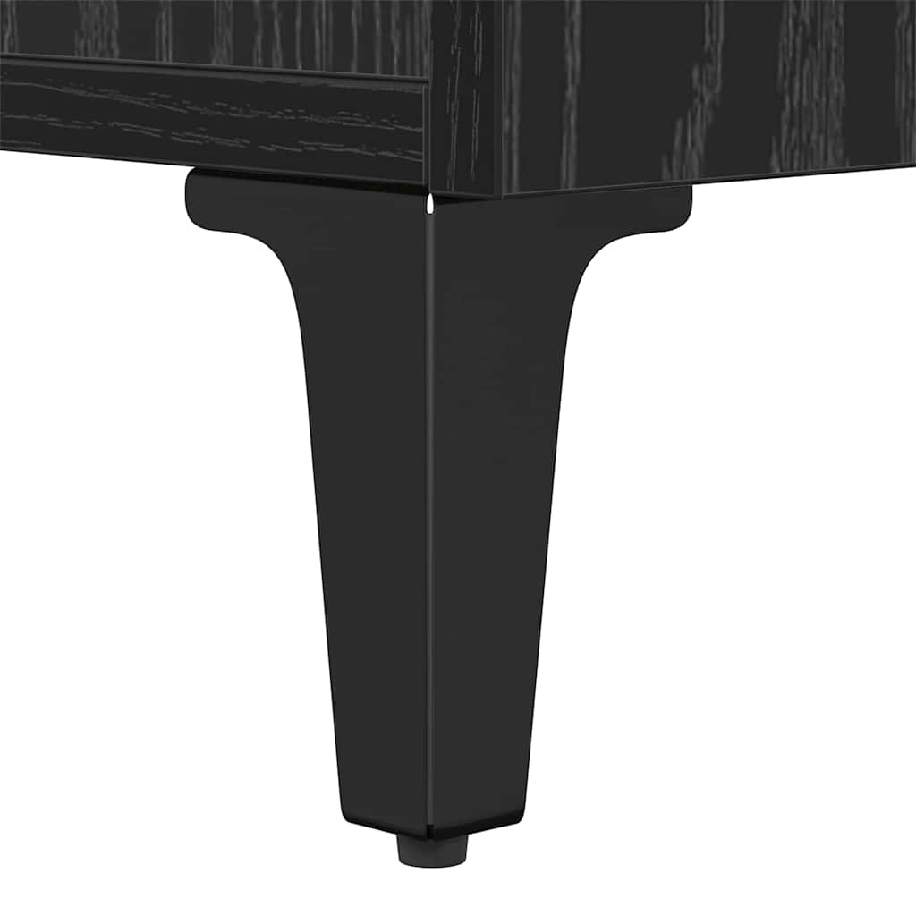 Natskab med skuffe Sort eg 40 x 35 x 47,5 cm Konstrueret træ