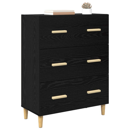 Sideboard Sort eg 69,5 x 34 x 90 cm Konstrueret træ