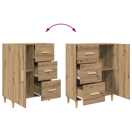Sideboard Artisan Egetræ 34 x 69,5 x 90 cm Konstrueret træ