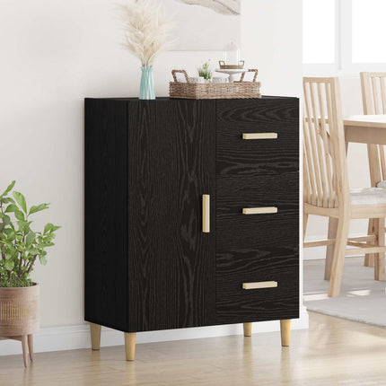 Sideboard Sort eg 34 x 69,5 x 90 cm Konstrueret træ