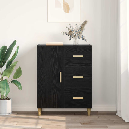 Sideboard Sort eg 34 x 69,5 x 90 cm Konstrueret træ