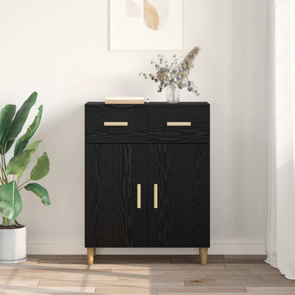 Sideboard Sort eg 34 x 69.5 x 89 cm Konstrueret træ