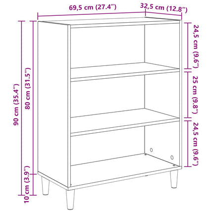 Sideboard Artisan Egetræ 69,5 x 32,5 x 90 cm Konstrueret træ