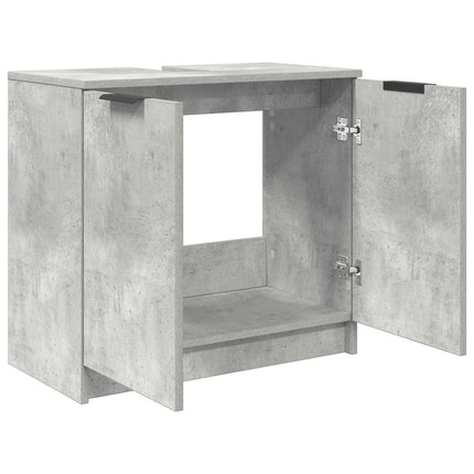 Badeværelsesskab Beton Grå 64,5 x 33,5 x 59 cm Konstrueret træ