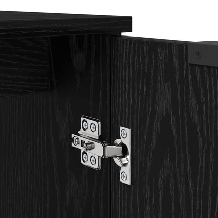 Badeværelsesskab Sort eg 64,5 x 33,5 x 59 cm Konstrueret træ