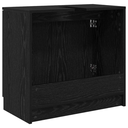 Badeværelsesskab Sort eg 64,5 x 33,5 x 59 cm Konstrueret træ