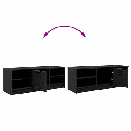 TV-skab 102 x 35 x 36,5 cm Sort eg Konstrueret træ