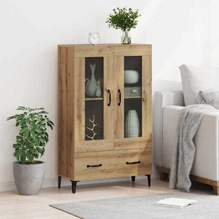 Highboard Artisan Egetræ 70 x 31 x 115 cm Ingeniørt træ og jern