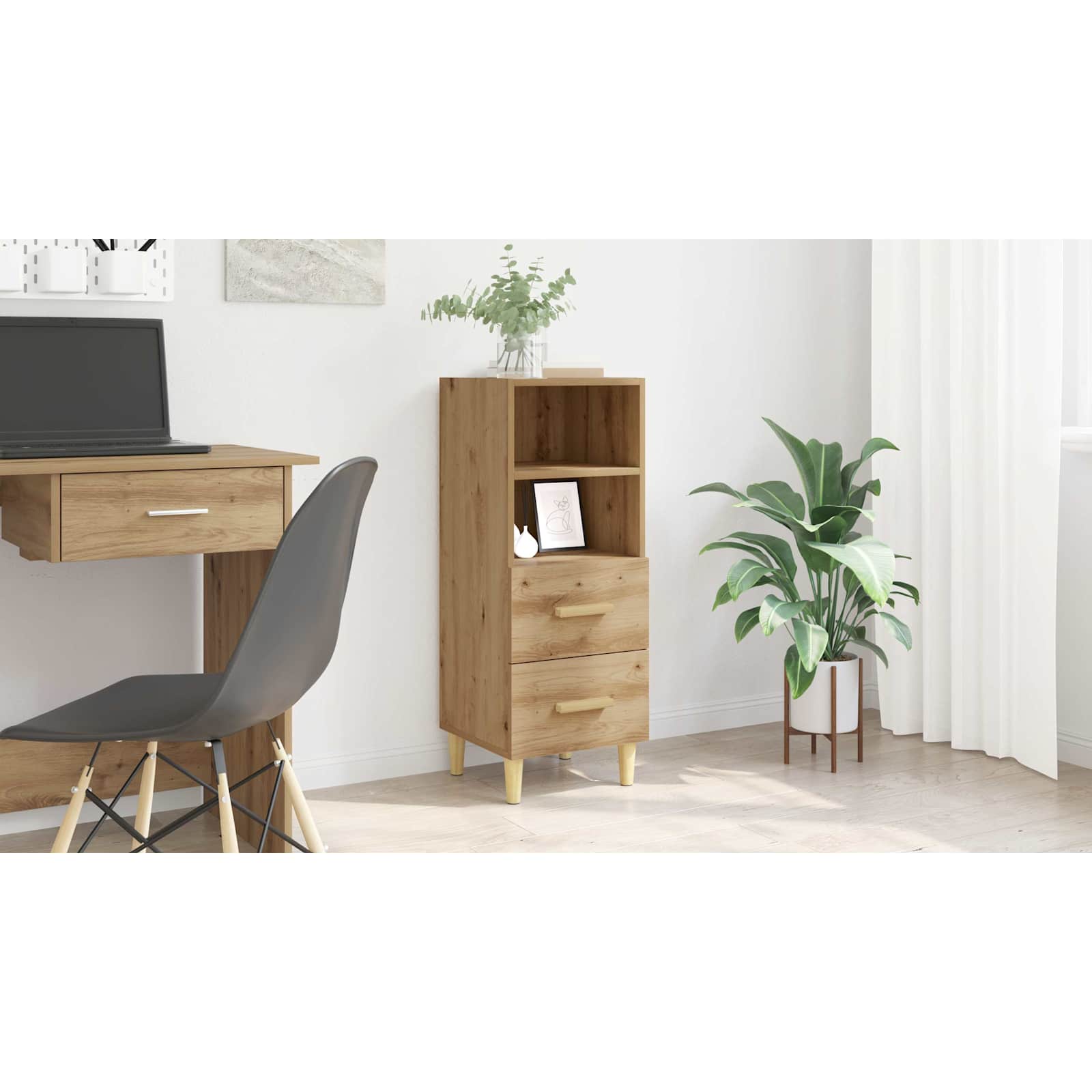 Sideboard artisan eg 34 x 34.5 x 90 cm Konstrueret træ