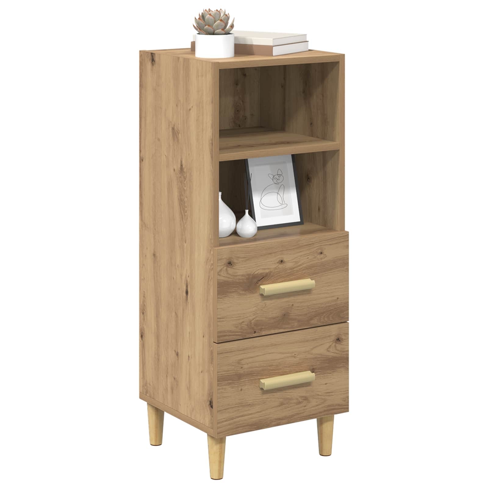 Sideboard artisan eg 34 x 34.5 x 90 cm Konstrueret træ