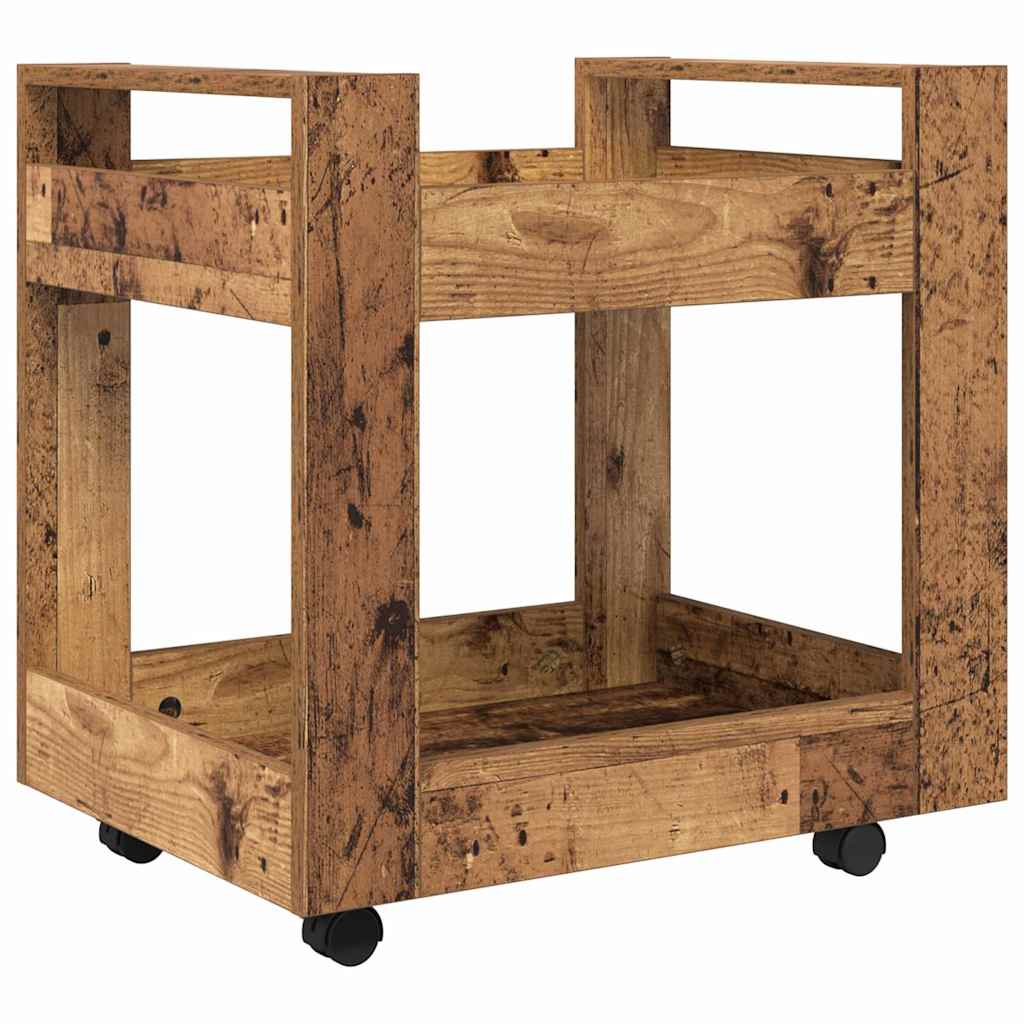 Kontortrolley Gammelt træ 60 x 45 x 60 cm Konstrueret træ