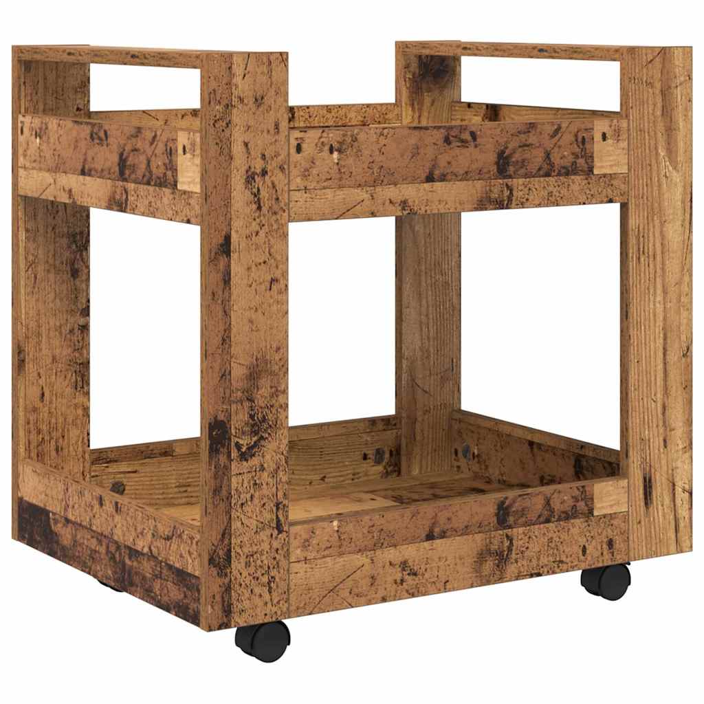 Kontortrolley Gammelt træ 60 x 45 x 60 cm Konstrueret træ