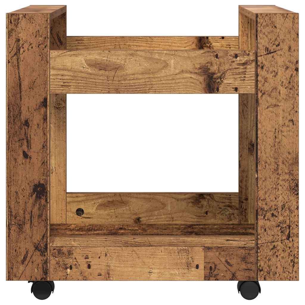 Kontortrolley Gammelt træ 60 x 45 x 60 cm Konstrueret træ