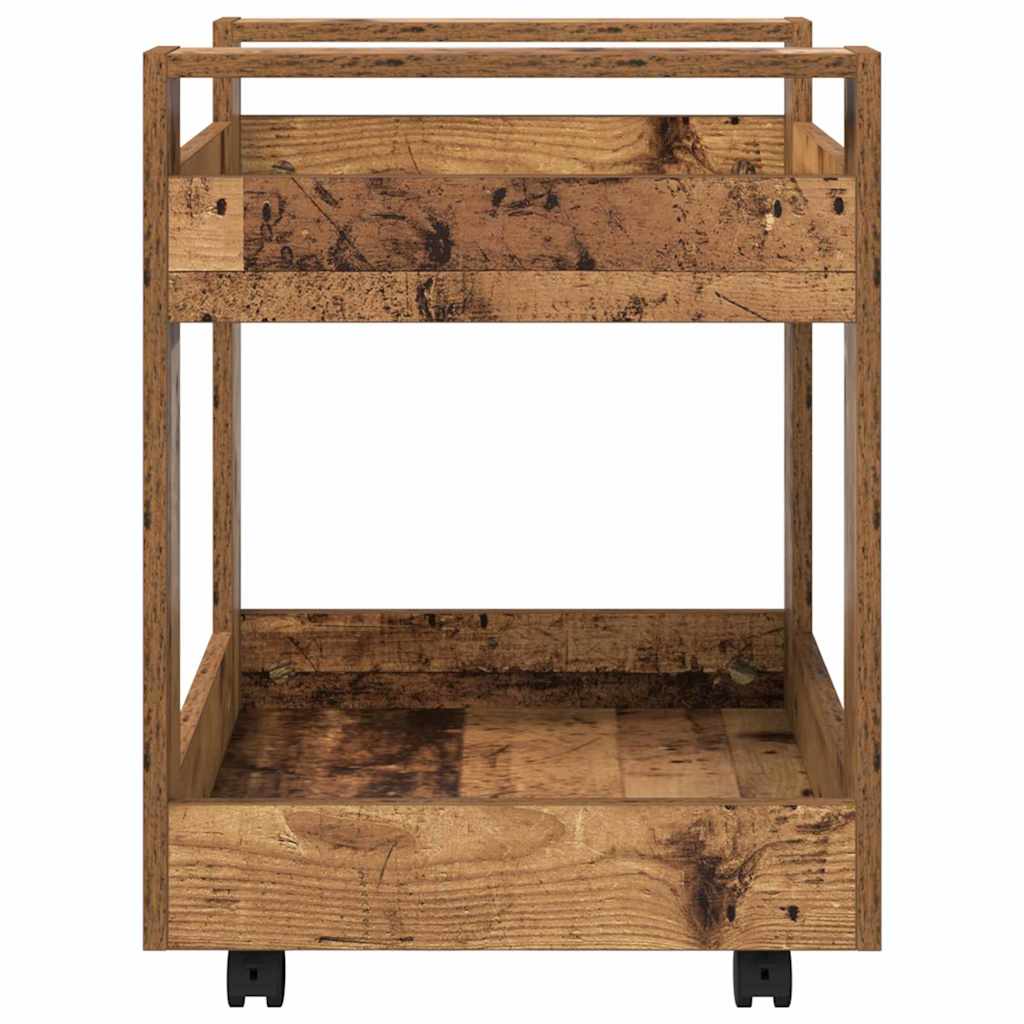 Kontortrolley Gammelt træ 60 x 45 x 60 cm Konstrueret træ