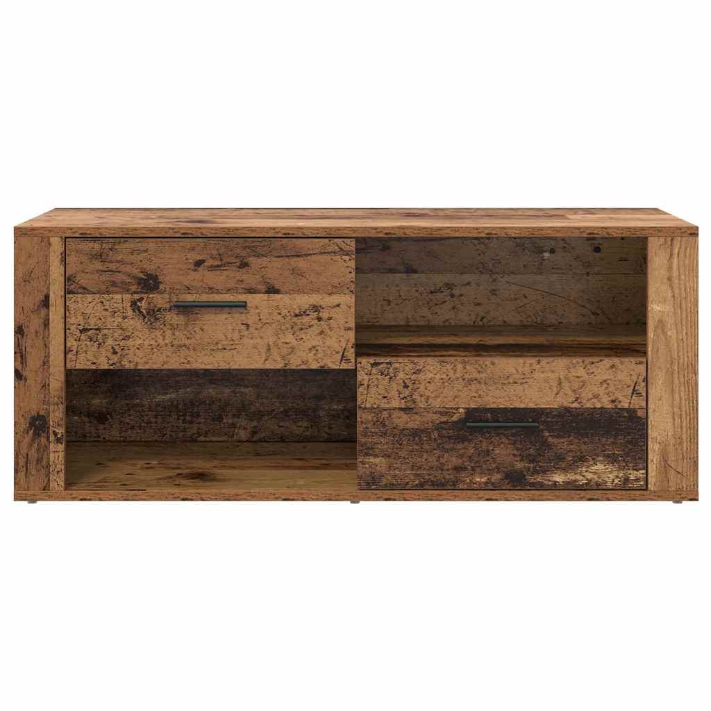 TV-skab med skuffe Gammelt træ 100 x 35 x 40 cm Konstrueret træ