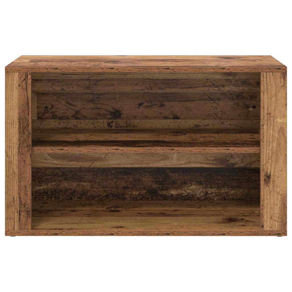 Skostativ med hylde Gammelt træ 75 x 35 x 45 cm Konstrueret træ