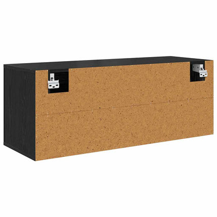 Sko skab 100 x 35 x 38 cm Konstrueret træ Sort eg