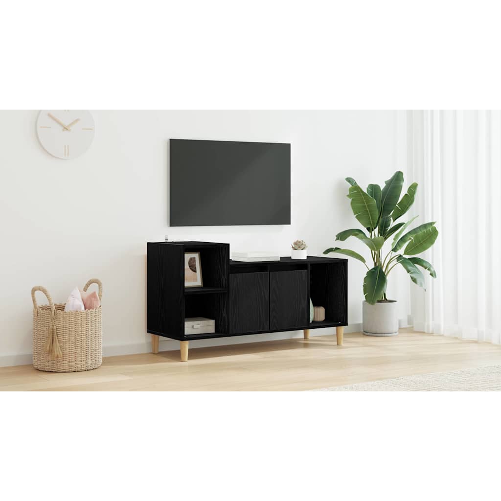 TV-skab Sort eg 100 x 35 x 55 cm Konstrueret træ