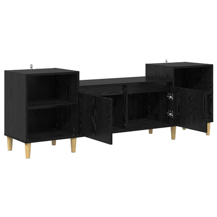 TV-skab 160 x 35 x 55 cm Sort eg Konstrueret træ