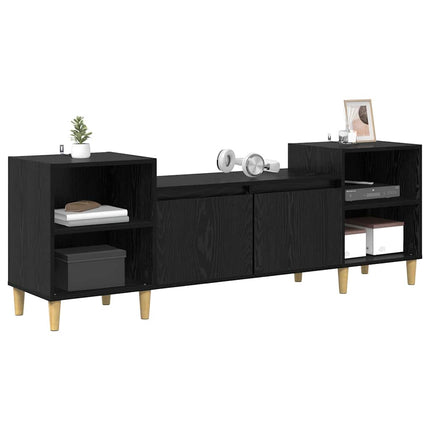 TV-skab 160 x 35 x 55 cm Sort eg Konstrueret træ