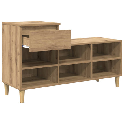Sko skab 102 x 36 x 60 cm Konstrueret træ Artisan Egetræ