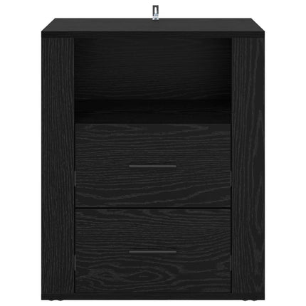 Natskab Sort eg 35 x 50 x 60 cm Konstrueret træ