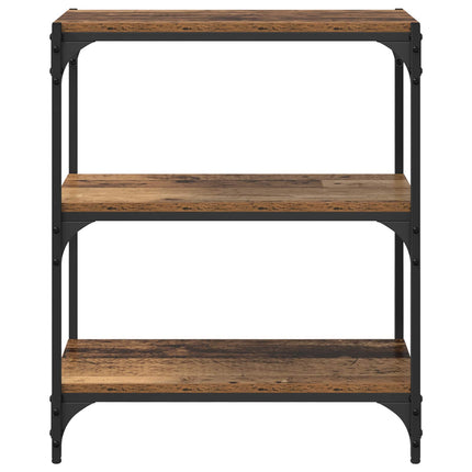 Bogskab Gammelt træ 60 x 33 x 70,5 cm Ingeniørt træ og jern