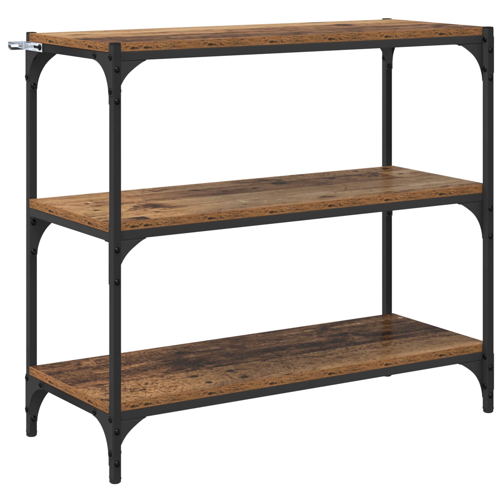 Bogskab Gammelt træ 80 x 33 x 70,5 cm Ingeniørt træ og jern