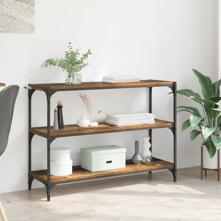 Bogskab Gammelt træ 100 x 33 x 70,5 cm Ingeniørt træ og jern