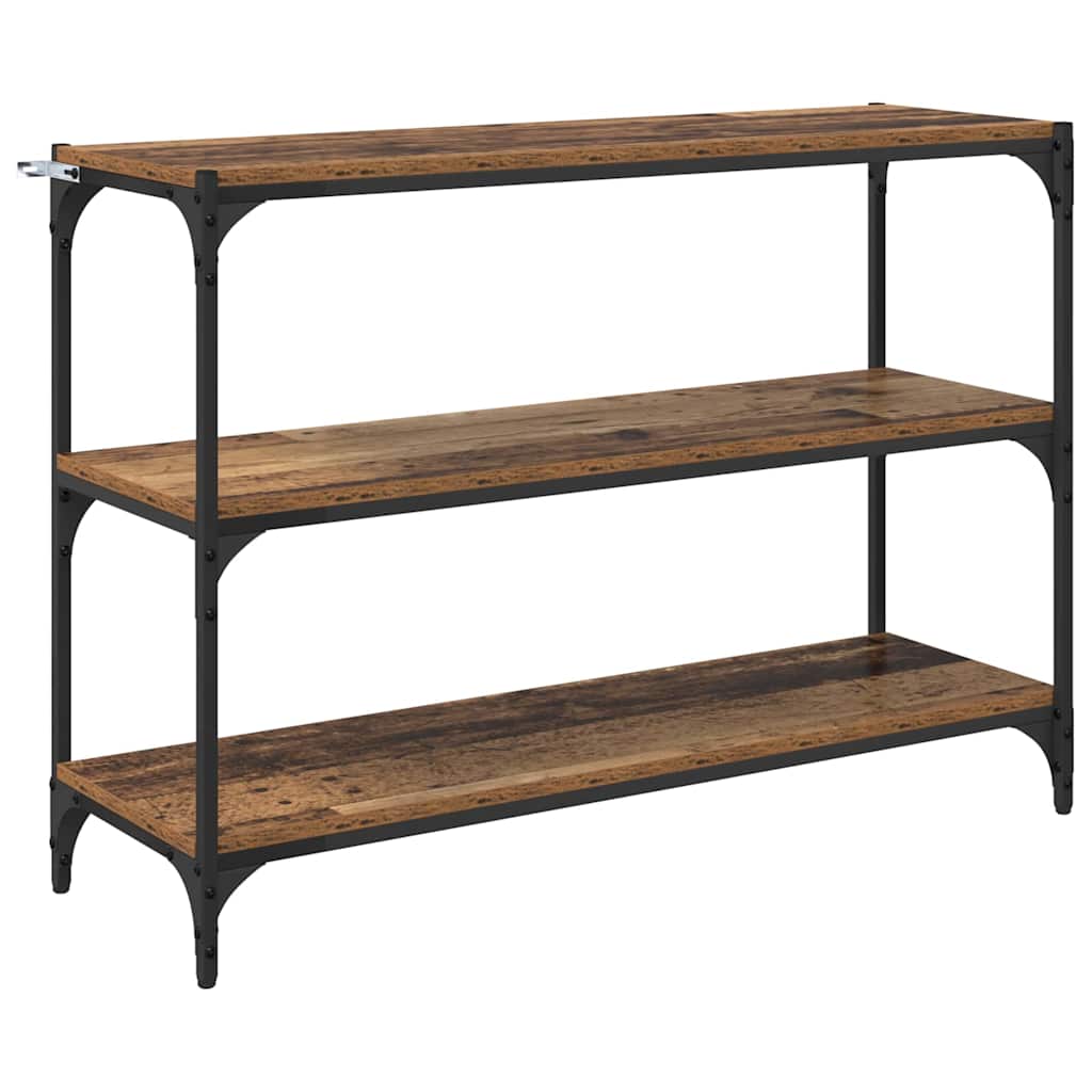 Bogskab Gammelt træ 100 x 33 x 70,5 cm Ingeniørt træ og jern