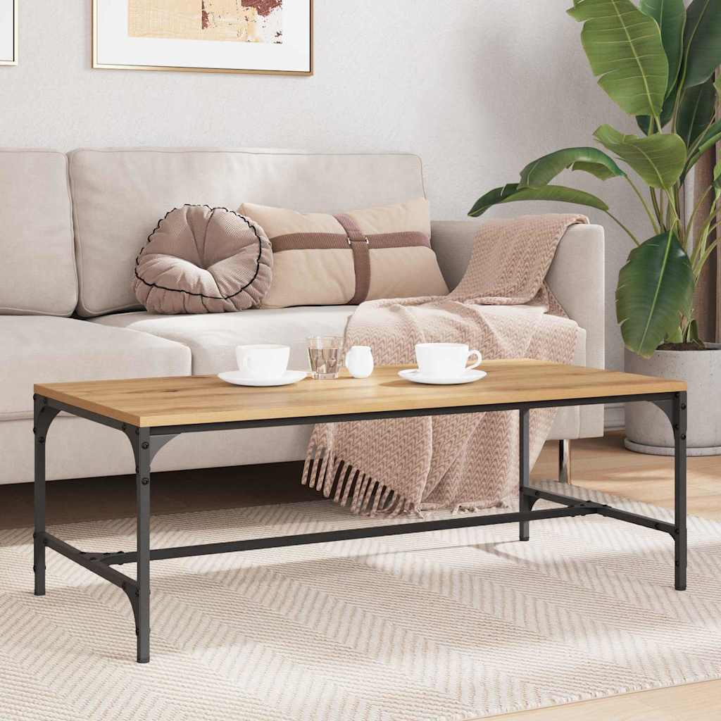 Sofabord Artisan Egetræ 100 x 50 x 35 cm Konstrueret træ