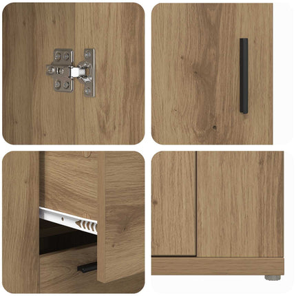 Sideboard Artisan Egetræ 100 x 33 x 59.5 cm Konstrueret træ