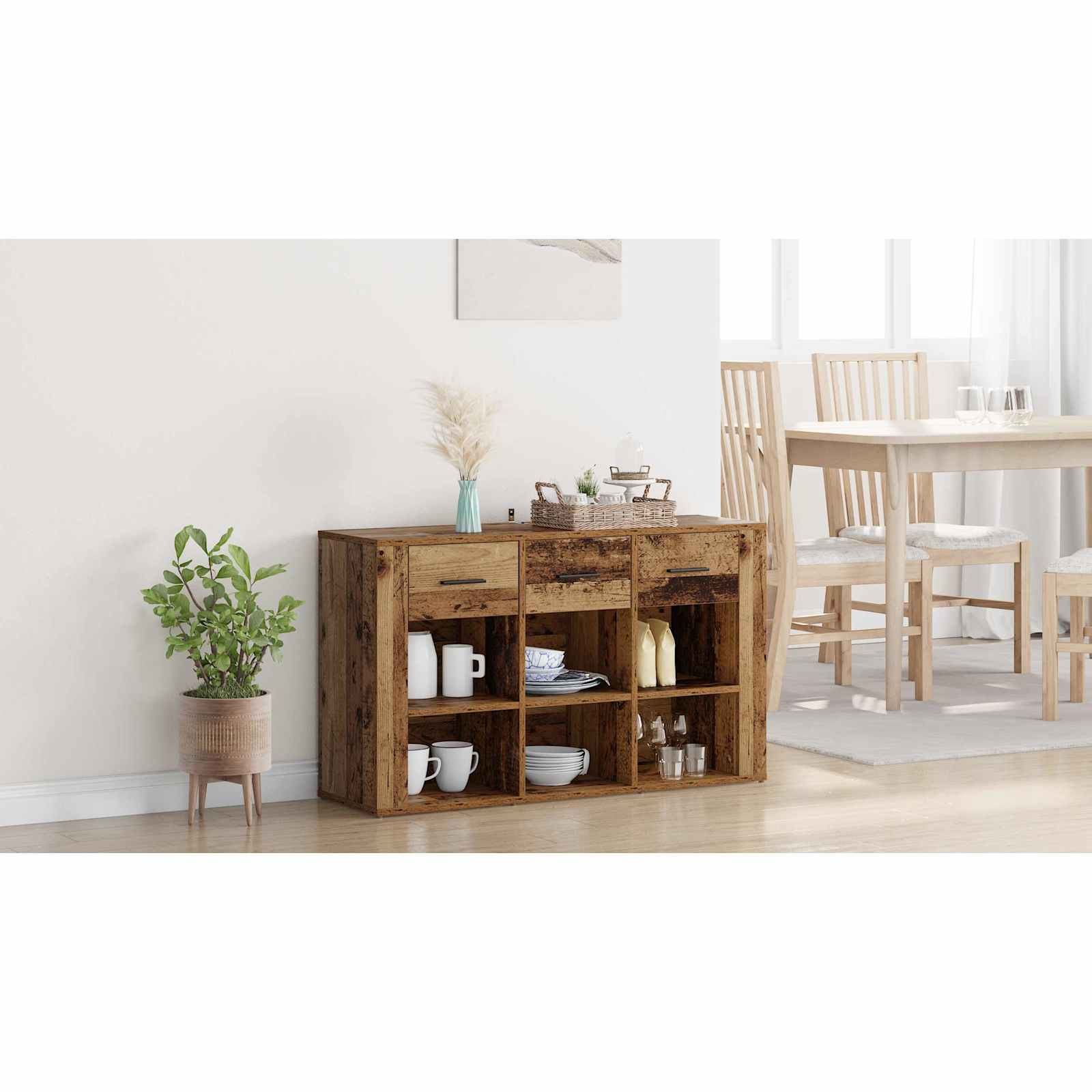 Sideboard Gammelt træ 100 x 30 x 59,5 cm Konstrueret træ