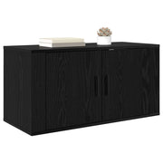Vægmonteret TV Skab Sort eg 80 x 34,5 x 40 cm Konstrueret træ